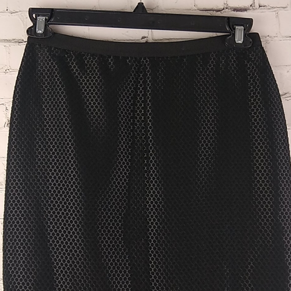 Ann Taylor Black Polka Dot Skirt Ruffle 2 - Picture 4 of 8